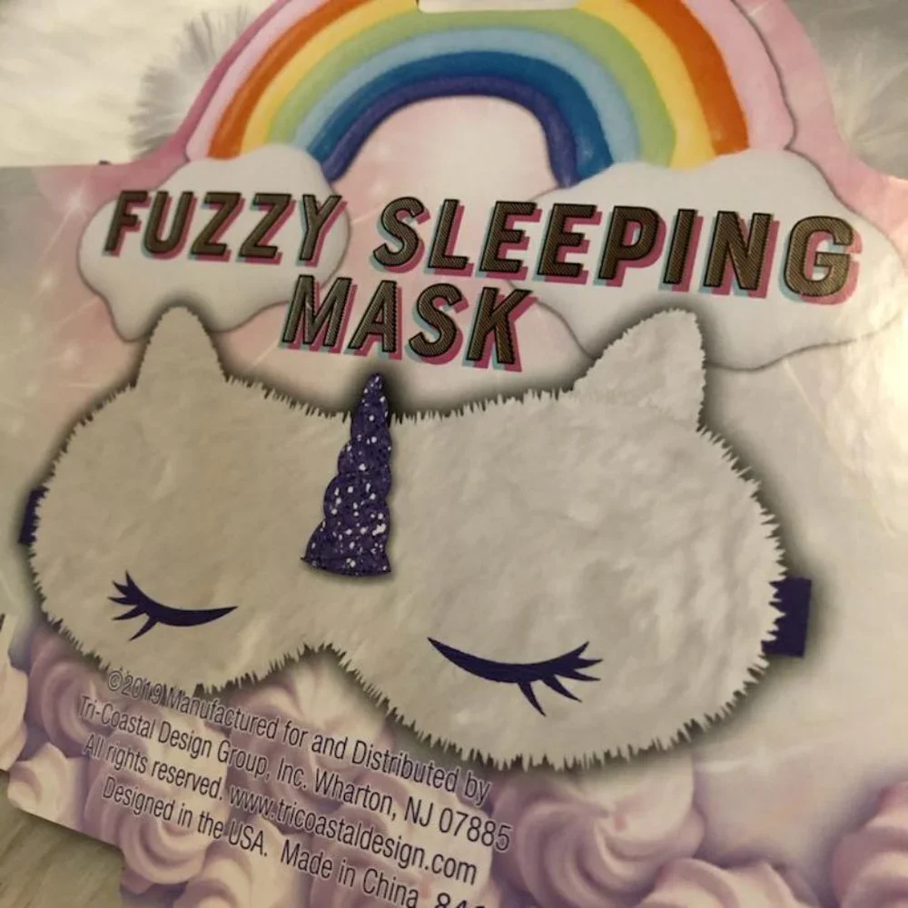 Fuzzy Unicorn Sleeping Mask